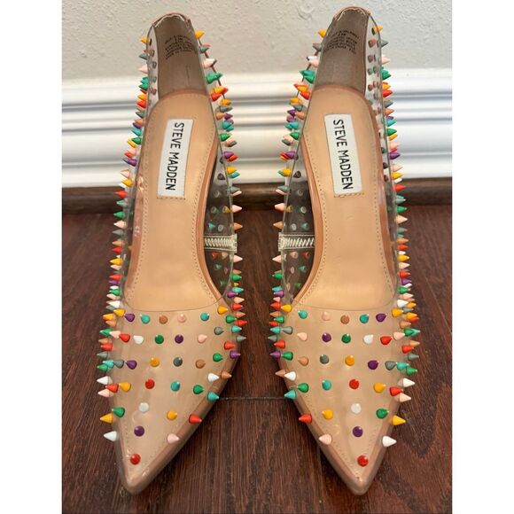 Steve Madden Women's Daisie Spiked Pumps Size 6.5 - Picture 4 of 8